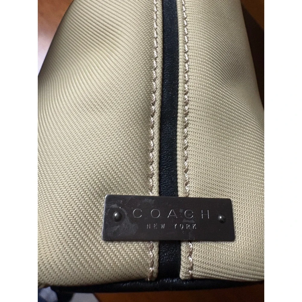 Coach Demi East West Shoulder Bag Twill Leather Trim NWT‎